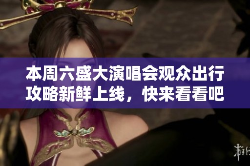 本周六盛大演唱会观众出行攻略新鲜上线，快来看看吧