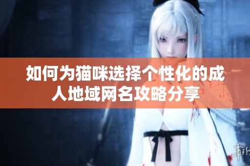 如何为猫咪选择个性化的成人地域网名攻略分享
