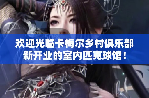 欢迎光临卡梅尔乡村俱乐部新开业的室内匹克球馆！