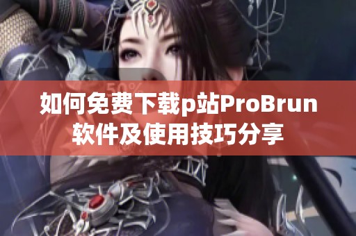 如何免费下载p站ProBrun软件及使用技巧分享