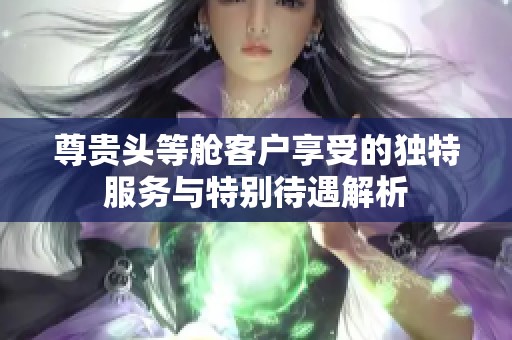 尊贵头等舱客户享受的独特服务与特别待遇解析