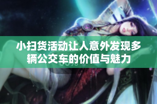 小扫货活动让人意外发现多辆公交车的价值与魅力