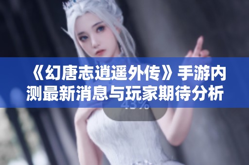 《幻唐志逍遥外传》手游内测最新消息与玩家期待分析