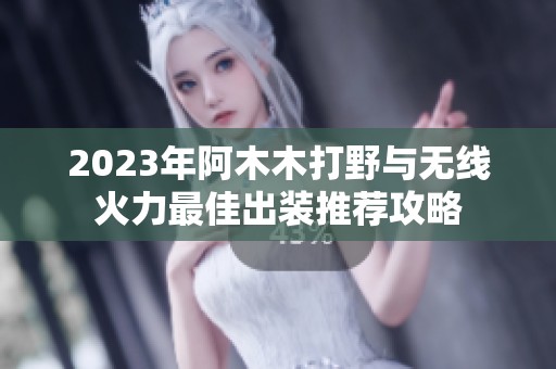 2023年阿木木打野与无线火力最佳出装推荐攻略