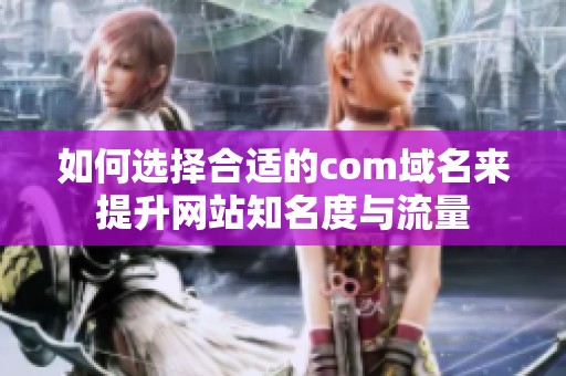 如何选择合适的com域名来提升网站知名度与流量