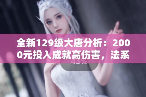 全新129级大唐分析：2000元投入成就高伤害，法系也望尘莫及！