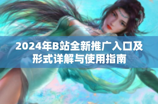 2024年B站全新推广入口及形式详解与使用指南