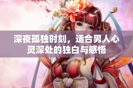 深夜孤独时刻，适合男人心灵深处的独白与感悟