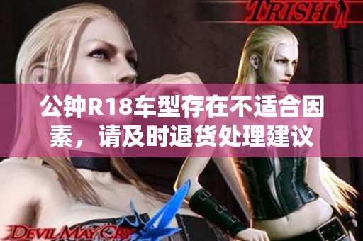 公钟R18车型存在不适合因素，请及时退货处理建议