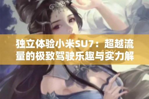 独立体验小米SU7：超越流量的极致驾驶乐趣与实力解析