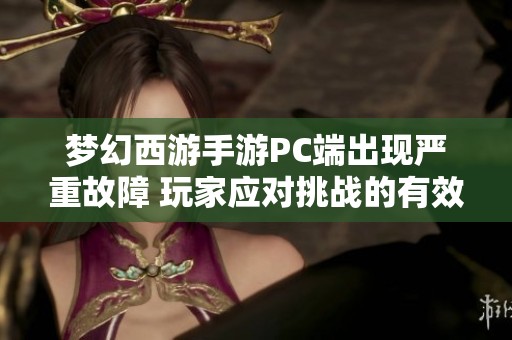梦幻西游手游PC端出现严重故障 玩家应对挑战的有效策略与建议