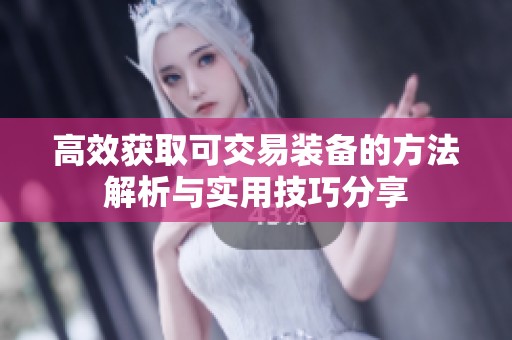 高效获取可交易装备的方法解析与实用技巧分享