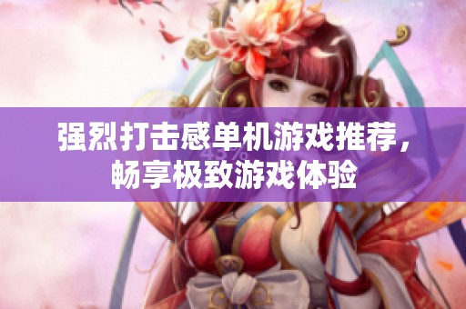 强烈打击感单机游戏推荐，畅享极致游戏体验