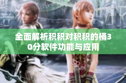 全面解析积积对积积的桶30分软件功能与应用
