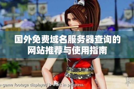 国外免费域名服务器查询的网站推荐与使用指南