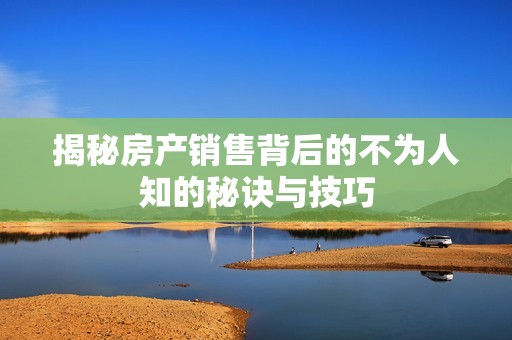 揭秘房产销售背后的不为人知的秘诀与技巧