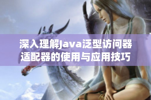 深入理解Java泛型访问器适配器的使用与应用技巧